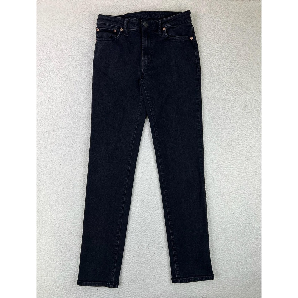 American Eagle Jeans Mens 30x34 Black Slim Straight AirFlex+ Stretch Denim